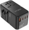 120W GaN Reiseadapter Weltweit USB C PD 3.0 QC, 3-in-1 USB C und A Ladegerät für EU, DE, ZA, IT, ES, TR, BR, FR, UK, JP, USA, CN, Thailand, India