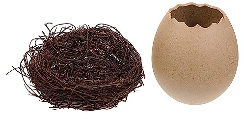 Gogogmee 1 Set Keramik Hydrokultur Vase Eier Design Blumentopf Vogel Ei Vase Vogelnest Pflanzgefäß Eierschalen Blumentopf Eierschalen Pflanzgefäß Dekorativer Blumentopf Innen