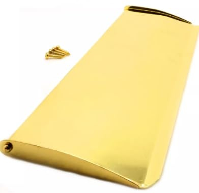 TRTO Polished Brass Internal Letter Box Flap Draught Excluder Inner Post Cover Plate