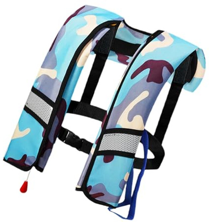 Gilet de sauvetage pour adultes – Gilet de natation gonflable pour sauver des vies – Aide à la flottabilité des sports nautiques Sécurité pour les loisirs en bord de mer, bateau de croisière