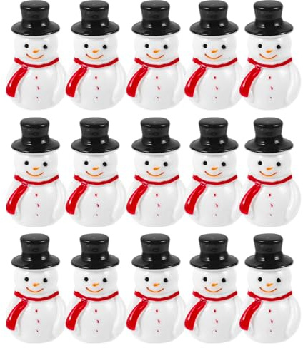 DOITOOL 50 Pcs Mini Figurines De Bonhomme De Neige Bricolage Ornement De Bonhomme De Neige De Noël Ornement De Noël Minuscule Décoration De De e en Résine avec Chapeau