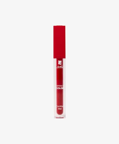 BioNike Defence Color - Comfort Mat Rossetto Matte Lunga Durata Opaco, Colore Pieno e Intenso Fino a 8h, Formula con Mix di Olii e Cere Vegetali, N. 704 VRAI ROUGE, 3.5 ml
