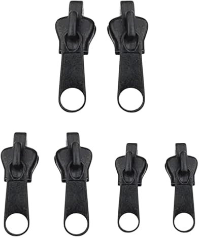 Frogetu 6 Pezzi Tiretti per Cerniere,Cursore Cerniera Universale,Cerniera Tira Sostituzione,per Riparazione Zip,Tirante per Cerniera Lampo Rimovibile, per Borsa, Vestiti, Jeans, Valigia