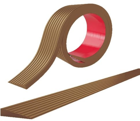 3.3FT Long, 0.4 Threshold Ramps for Doorways Self-Adhesive Rubber Ramps for Door Threshold Rubber Door Threshold Ramp for Wheelchair for Curb, Power Scooters, Bathroom(Brown)