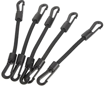 CORHAD 5piezas Correas Elásticas con Gancho Metálico Resistente Multiusos para Asegurar Equipaje Bicicletas y Motos Cintas Pequeñas De Sujeción para Camping Kayak y Actividades Al Aire