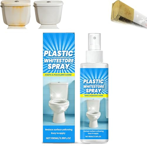 Heavy Duty Yellow Stain Remover for Toilet Seat Cleaner For Yellow Stains Plastic Yellowing Remover Agent Spray All Purpose Cleaner For Air Conditioner Toilet Seats and Household Appliances (1PC)