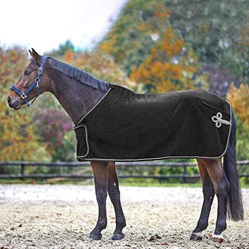 WALDHAUSEN Fleece- & Sponsorendecke Rückenlänge 155 cm, schwarz/silber