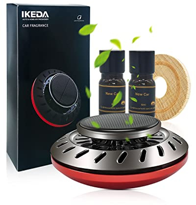 Ikeda Air Freshener for Men | New Car Smell Scent | Strong Solar Diffuser With Odour Eliminator Technology | Long-Lasting Fragrance Accessories