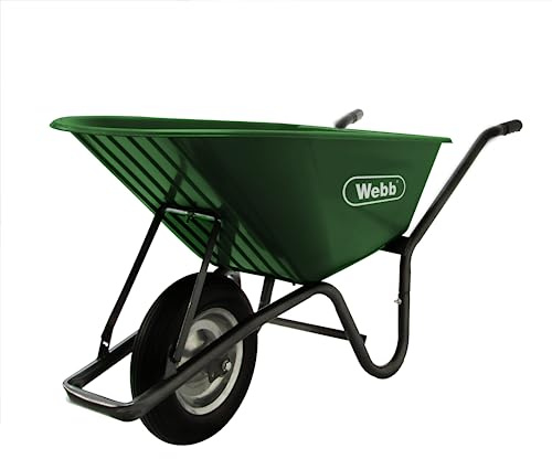 Webb Wheelbarrow WEWB90 90 Litre Poly Body Barrow With Puncture Proof Wheel 150KG Capasity - 3 Year Guarantee.