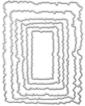 Stanzschablonen Rahmen, Metall Stanzschablone Rechteck, Prägeschablonen Schneiden Geometrisch für DIY Karte Sammelalbum Scrapbooking Fotoalbum Deko Cutting Dies.