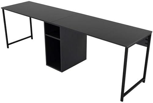 Hanah Home Studio Desk, melammina, Antracite/Nero, Taglia Unica