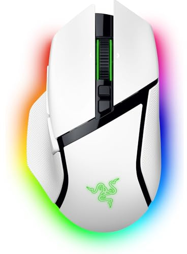 Razer Basilisk V3 Pro 35K Wireless Gaming Mouse, HyperSpeed Wireless Bluetooth Wired Focus Pro 35K Optical Sensor 35,000DPI 35,000DPI 3rd Generation Optical Mouse Switch, 4-Way - White