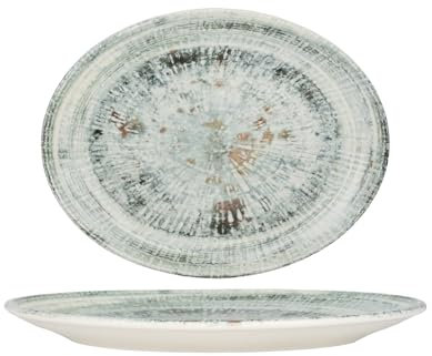 Bonna Placa de servicio - Odette - Porcelana - 36x28 cm - juego de 2