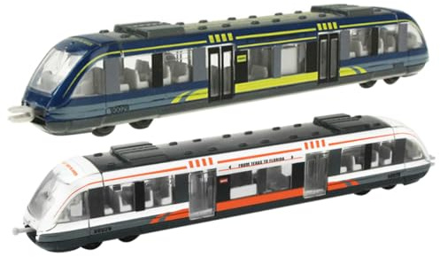 BESPORTBLE 2pezzi Treni Di Simulazione Per Ragazzo Ragazza Giocattoli Di Treni Elettrici Divertenti e Sicuri Design Realistico e Colori Vivaci Per Sviluppare Coordinazione Occhio-mano e Immag