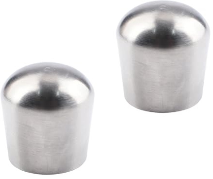 INCREWAY 2 tappi terminali per asta dell'armadio, in acciaio inossidabile, diametro 22 mm, supporto per tubo per armadio, bagno, soggiorno tenda