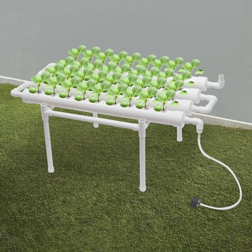 Sistema hidropónico, sistema de cultivo hidropónico de 36 agujeros, sin tierra, soporte para jardín de hierbas en interior, kit de torre hidropónica con bomba de agua y manguera, para hierbas, frutas