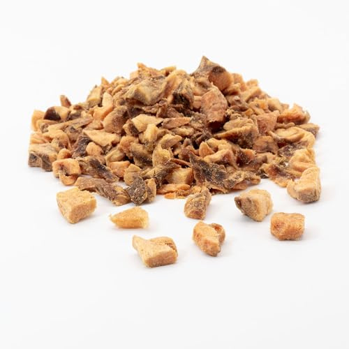 Filet de saumon lyophilisé pour chiens et chats | 100 % saumon | Monoprotéine | Collation naturelle, récompense d'entraînement et complément Barf | Sans céréales, sucre et additifs artificiels (50 g)