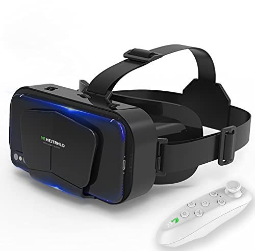 Occhiali VR, Realtà Virtuale 3D, Realtà Virtuale per Film e Giochi 3D, per Smartphone 4.7-7 Pollici [con controller]