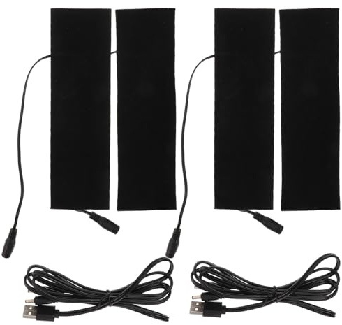 LALADEFIEE 2 Uppsättningar USB Värmeplattor med Kolfiber Säker Elektrisk Värmefilm för Händer och Fötter Bärbar USB Uppvärmning för Resor Camping och Vinteraktiviteter