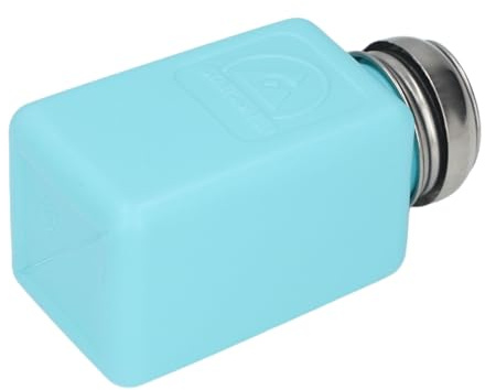 SUNGOOYUE Flaska Pump Dispenser HDPE Lösningsmedel Dispenser Tom Pump Flaska 200ml One Touch Press Rostfritt Stål Lock för Nagellack Remover Alkohol Smink Remover Salon Hem (Blå)