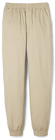 French Toast Joggingbyxor i twill som dras på, för pojkar, Kaki, 7
