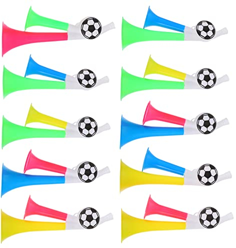NUOBESTY Vuvuzela Stadium Horn, 10pcs Fan Cheer Horn Party Noisemaker Air Horn Loud Noise Maker For Soccer Football Party Carnival Sports Games