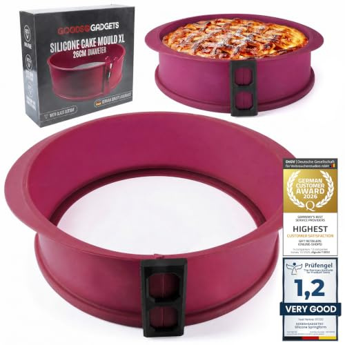 GOODS+GADGETS® Springform i Silikon med Glasbotten – 23 cm Kakform