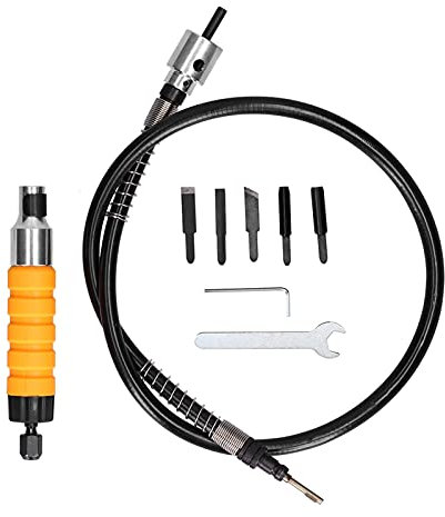 Ensemble D'outils électriques de Ciseau à Bois avec Vibration à Grande Vitesse, Couteau à Arbre Flexible pour le Travail du Bois et la Sculpture