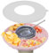 Snackteller mit Deckel für Stanley Cup 40oz,Snack-Ring-Tablett,Snack Schale kompatibel mit Stanley Quencher 40oz Tumbler mit Griff, Silikon Snack Tablett mit 4 Fächern, Snackring mit Abdeckung (Rose)