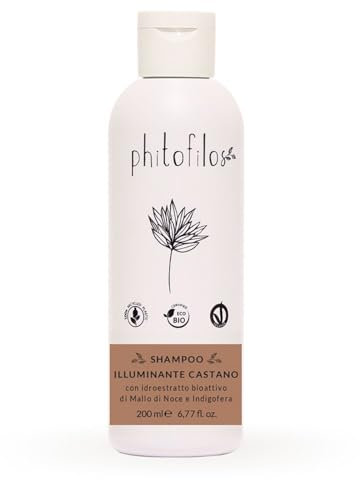 PHITOFILOS - Shampooing Éclaircissant Châtain avec Coquille de Noyer et Ecobio 250 ml