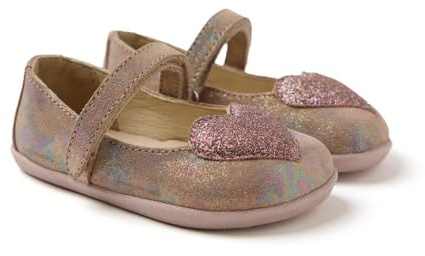 GIOSEPPO Barefoot,Modelo Hendon Bailarinas de Piel para niña .Cierre Ajustable .Respetando el Crecimiento Natural del pie .Piso Flexible y torsionable .Drop Cero .Plantilla extraíble