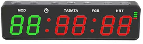 Temporizador de Gimnasio, Reloj de Tiempo de Fitness de Intervalo Magnético Portátil con Formato de 12 o 24 Horas, Cronómetro Recargable para Boxeo de Garaje en el Hogar,