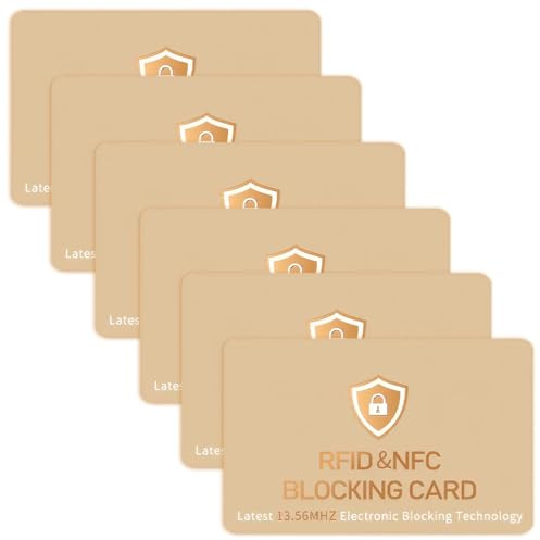 Srumvoat 6 Pack RFID Blocking Card, Generation 2 Credit Card Protector, Anti-Theft Contactless Shield Wallet NFC Blocker, Sleeves Cards Defender, Entire Wallet Protection Secure When Crowds/Social