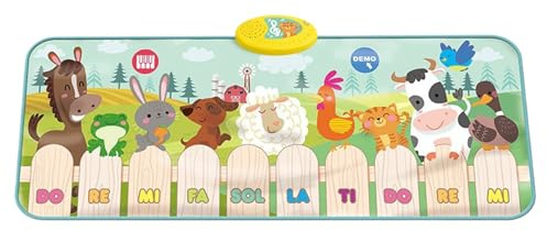 Alfombra De Piano para Suelo - Juguetes Educativos con 9 Sonidos De Animales | Alfombra Musical para Bebés,para Juego Sensorial Aprendizaje Desarrollo Guardería Gimnasio en el Hogar Niños a Partir de