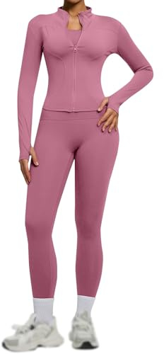 Conjunto Deportivo Mujer 2 Piezas Leggins y Top Yoga Conjunto Chandal Verano Secado Rápido Ropa Deportiva Dos Piezas Abrigo y Leggings 3D Anticeluliticos Cintura Alta Conjuntos Deportivos Gimnasio