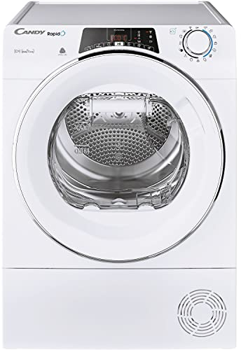 CANDY RapidÓ ROE H10A2TCE-80 Freestanding 10Kg Heatpump WIFI Tumble Dryer, Alexa enabled, White with Chrome Styling