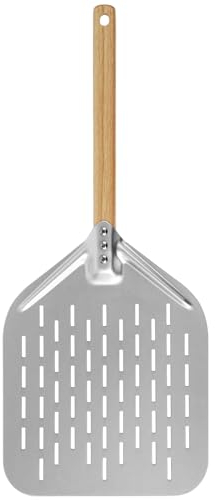 Pelle à pizza perforée Pelle a Pizza 40x30cm Pelle à Pizza Perforée Combo en Alliage d'Aluminium Résistance aux Hautes Températures pour Déplacer Pizza