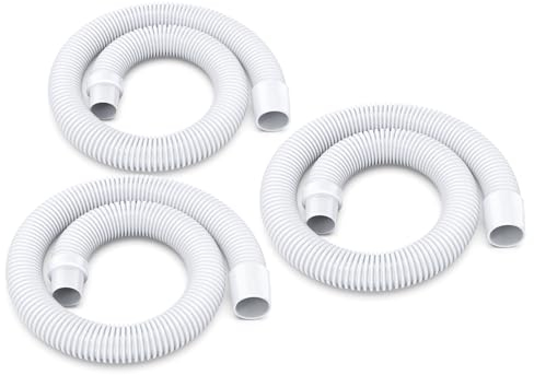 Pool-Staubsaugerschlauch, 121,9 cm, universeller Poolreiniger-Saugschlauch, Ersatz für Kreepy Krauly, Baracuda G3/G4, Hayward Navigator, Pool Vac Ultra, AquaBug und mehr (weiß, 3 Stück)