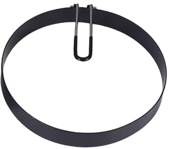 Shienfir Stampo rotondo in acciaio inox per omelette, con manico in silicone, per friggere uova, hamburger, pancake, 15 cm