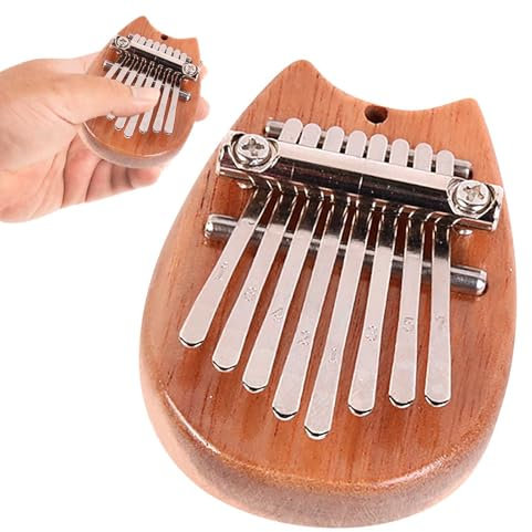 Mini piano de pulgar Kalimba de 8 teclas, piano de pulgar de dedo simétrico, buen accesorio musical de Marimba, regalo colgante, piano de pulgar Kalimba, regalo de piano de Navidad for niños adultos (