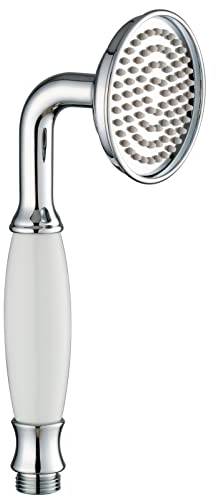 PaulGurkes Nostalgie Handbrause Retro Duschkopf Antik Brausekopf Messing Keramik