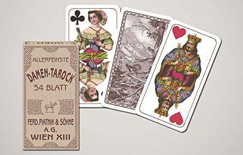 Piatnik - Allerfeinste Damen-Tarock, 54 Blatt, Weiß