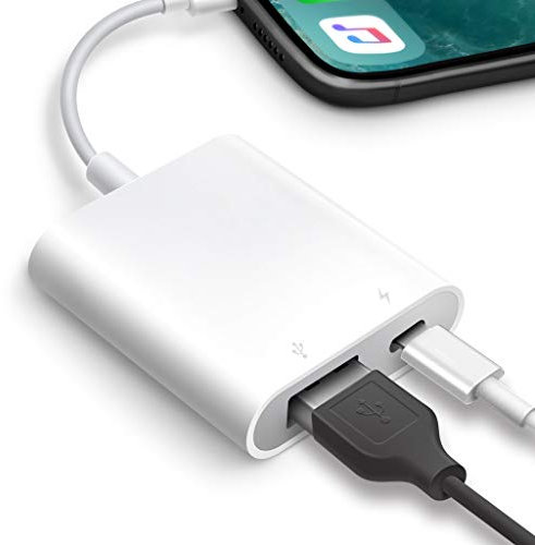 AkHolz USB OTG Adapter for iPhone and iPad - Camera Adapter, USB 3.0 Cable for Trail Game Camera, Flash Drive, Keyboard