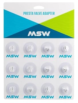 MSW Presta Valve Adapter | Card of 12 | Converts Presta Valves