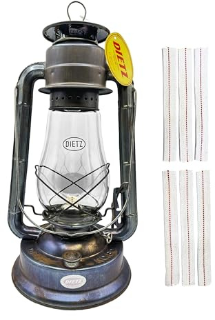 Light of Mine - Dietz #80 Blizzard Oil Lantern with 7/8 Replacement Wick Strips (Unfinished)