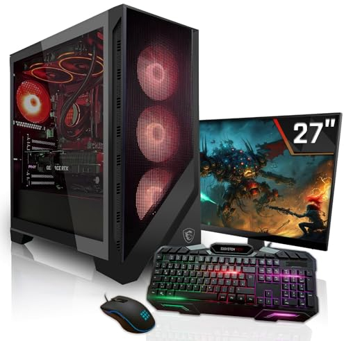 SYSTEMTREFF Gaming Komplett PC Set Intel Core i9-12900KF 16x5.2GHz | Nvidia GeForce RTX 4070 12GB DX12 | 1TB M.2 NVMe | 32GB DDR5 RAM | WLAN Desktop Paket Computer für Gamer, Gaming