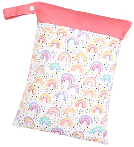 Bolsa húmeda – Bolsa de pañales con doble capa | Cremallera impermeable en bolsillo Organizador | Lavable Portabletravel – Bolsa de lavado para toallas de baño suministros ropa playas piscinas pañal