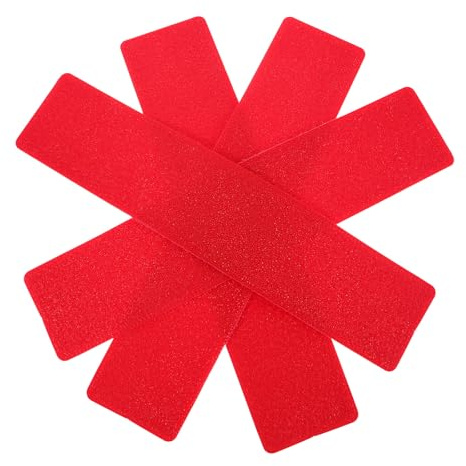 PACKOVE 4pcs Sports Court Line Markers Non-slip Football and Tennis Boundary Markers Red Straight Edge Indoor Outdoor Field Marking Accessories for Training