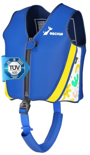 Gilet de Natation Enfant, Aide à la Flottabilité Réglable, TÜV geprüfte, Néoprène Doux, Convient pour Piscine Plage et Cours de Natation