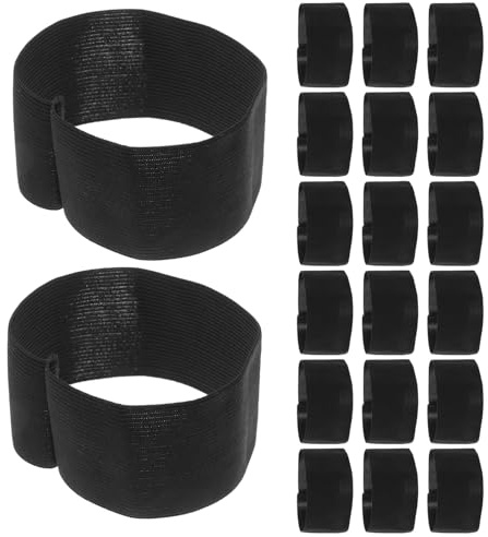 HONITANO 24 St Svarta Elastiska Justerbara Armband för Sorg och Minne Hudvänliga Bekväma Unisex Lämpliga för Begravningar Minnesceremonier och Fotbolls-kaptensband